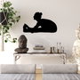 Wallity Yoga 23 Escultura de pared de metal negra